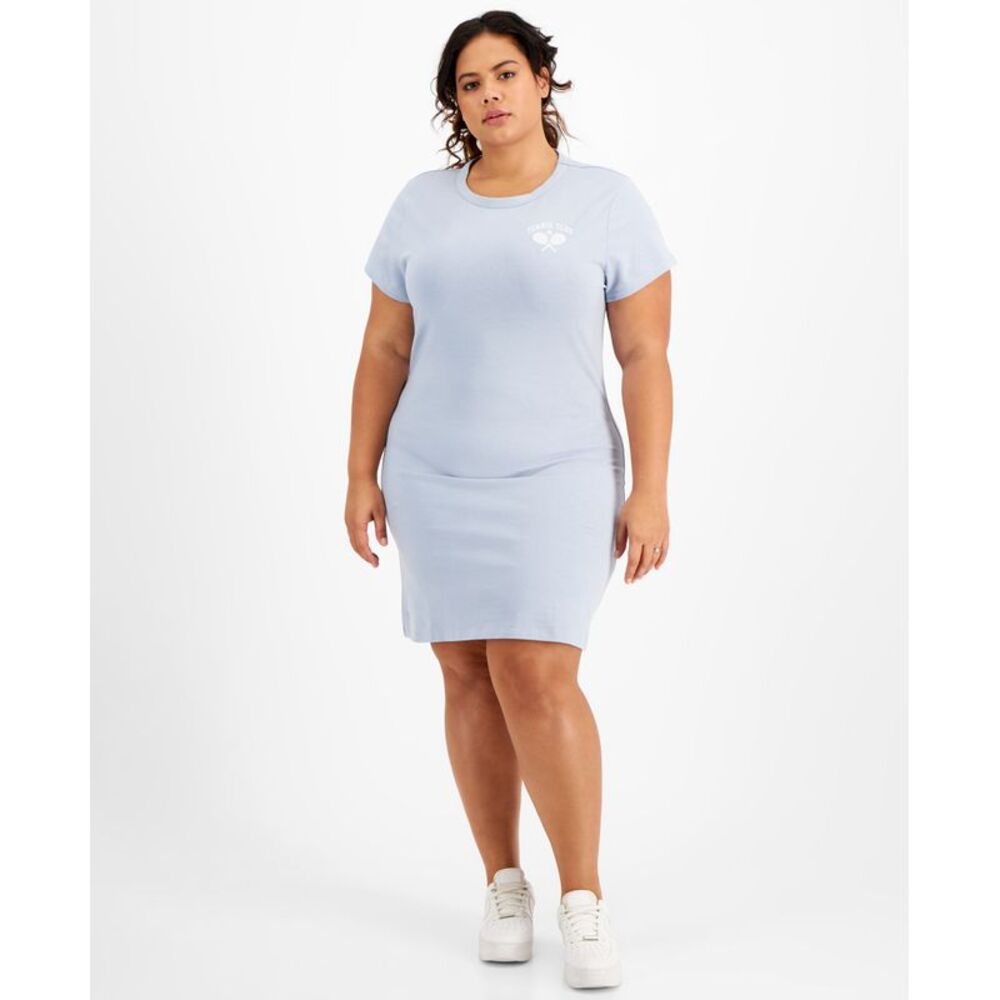 Trendy Plus Size Embroidered T-Shirt Dress
